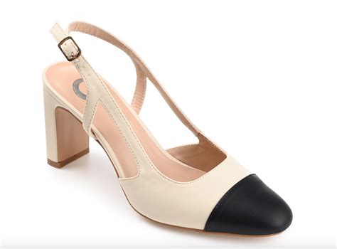 chanel slingback heel dupe|chanel cap toe slingback dupe.